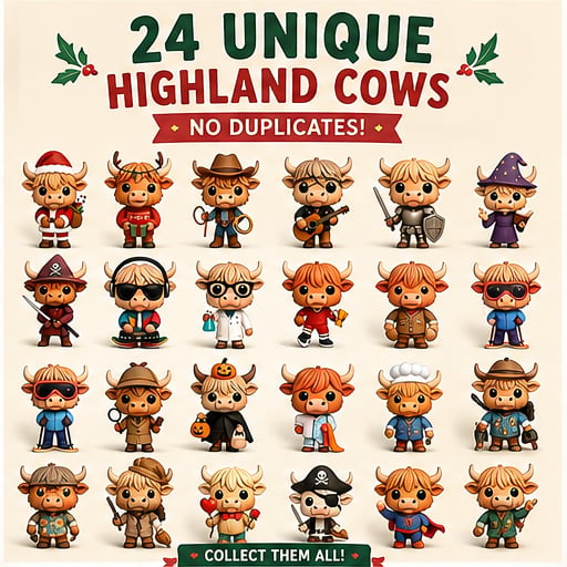 🎁2026 Highland Cow Advent Calendar | Every Day Brings New Surprises(📦Buy 2 Free Shipping)