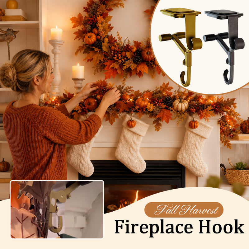 🍂 Autumn Mantel Magic Hook – Cozy Fall Fireplace Decor Holder