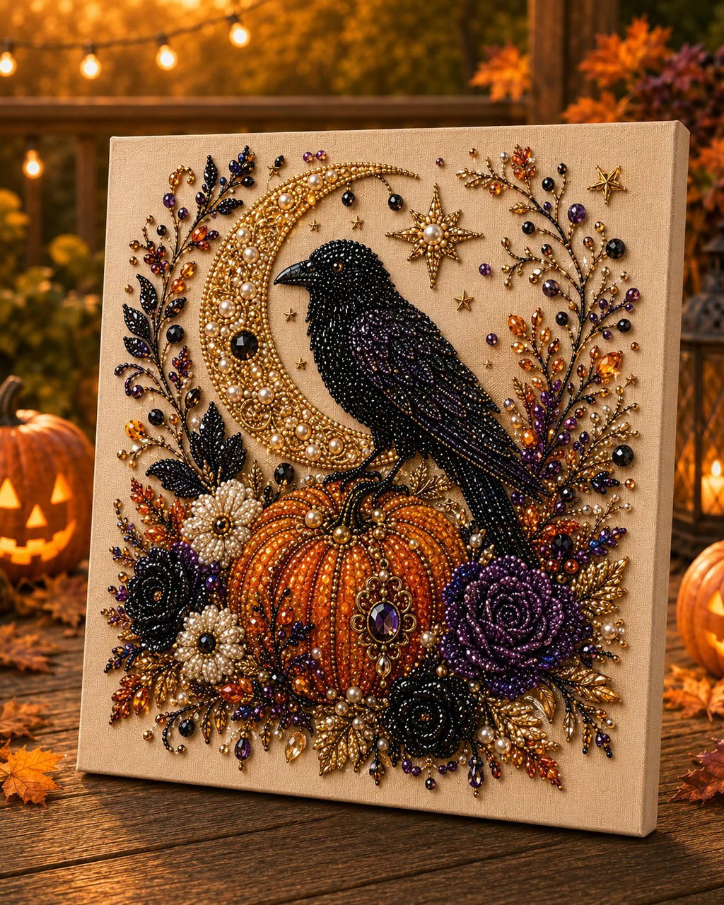 💥  👻✨ Halloween Pearl Art DIY Kit – Turn Tiny Pearls into Spooky-Cute Magic