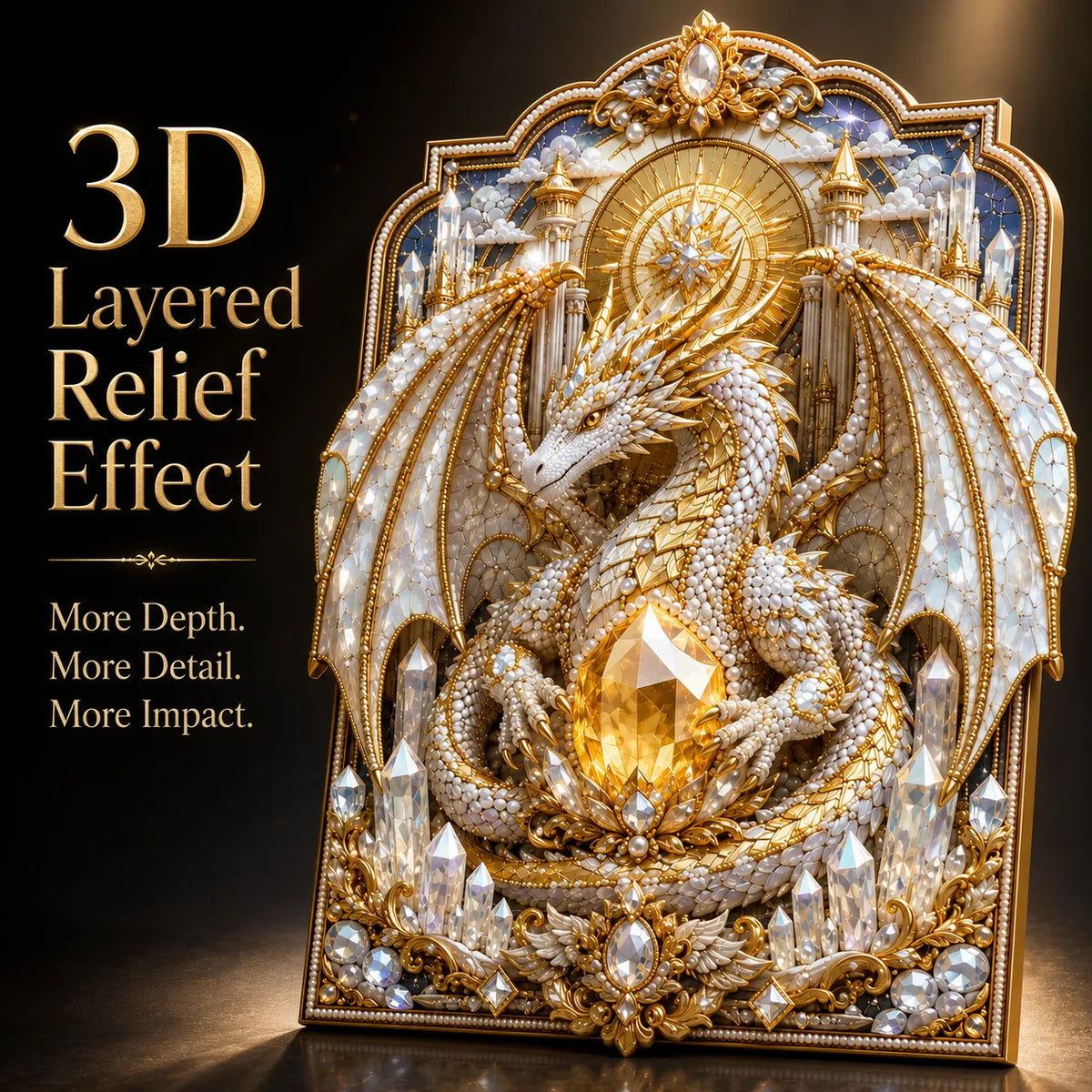 🐉 3D Layered Dragon Diamond Painting Kit