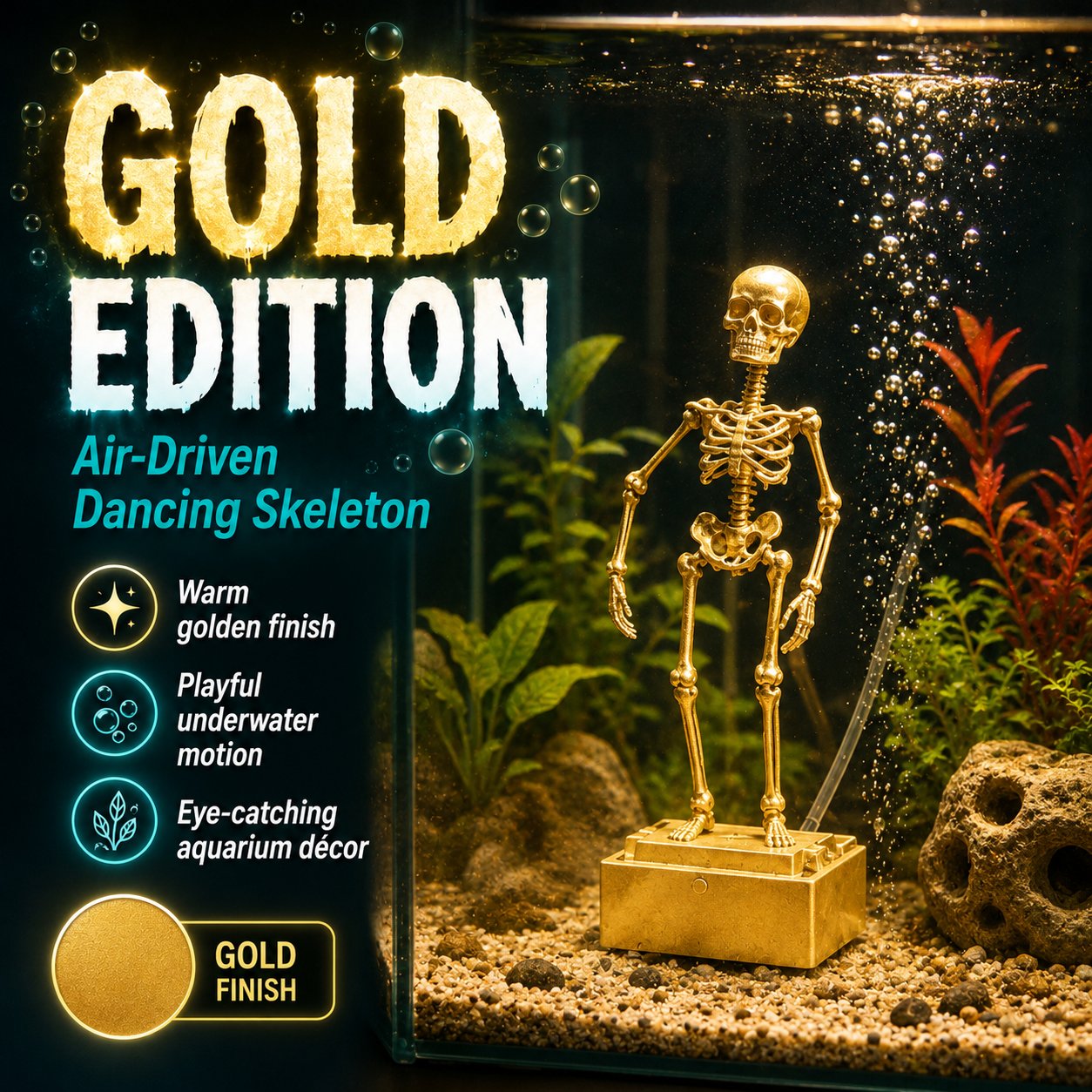 💀Air-Driven Dancing Skeleton Aquarium Ornament