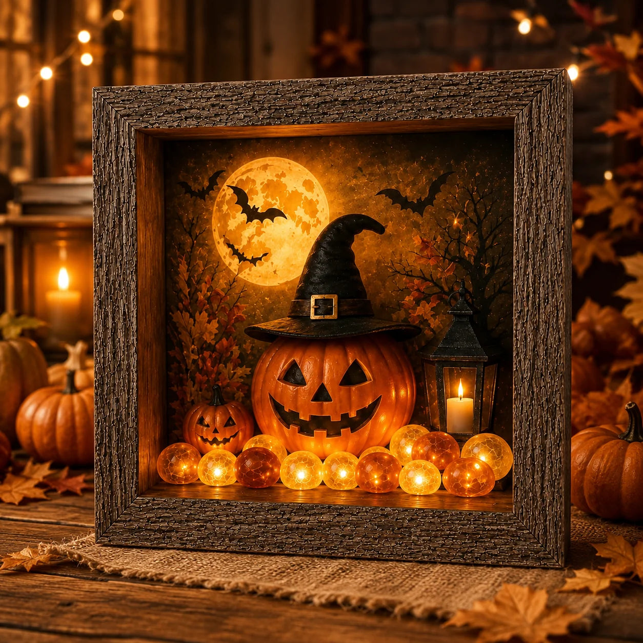 🎃DIY Lighted Halloween Shadow Box Kit