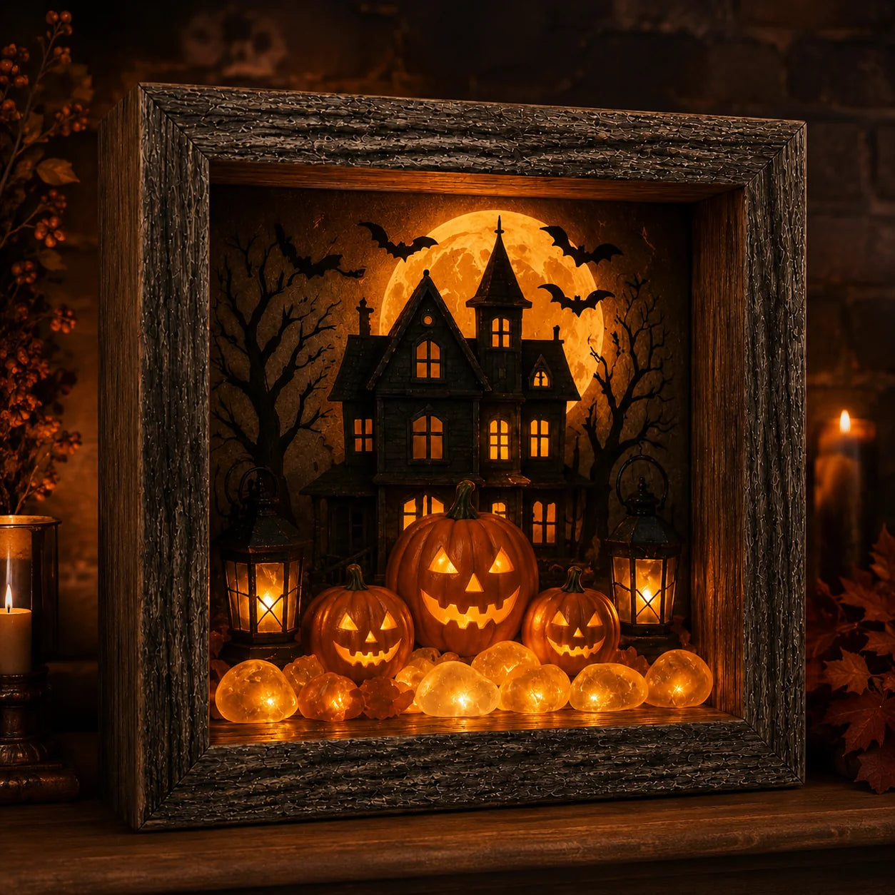 🎃DIY Lighted Halloween Shadow Box Kit