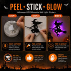 ✨30 Pcs Halloween LED Silhouette Wall Light Stickers