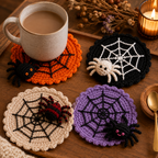 🕷️ 100% Hand-Crocheted Spider Web Coaster🧶