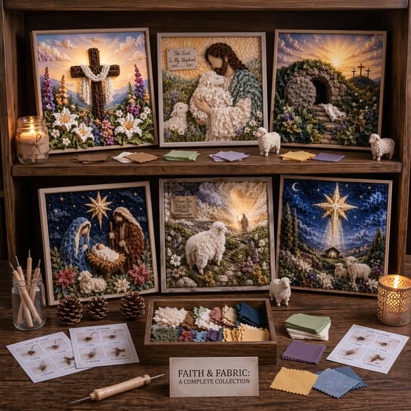 3D Christian Fabric Poke Art Kit