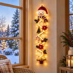 🎄 Glowing Christmas Door Hanger | 6 Festive Lighted Designs with Warm Glow, Dimensional Details & Space-Saving Vertical Décor ✨