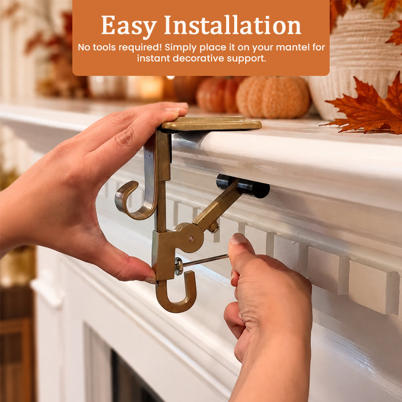 🍂 Autumn Mantel Magic Hook – Cozy Fall Fireplace Decor Holder