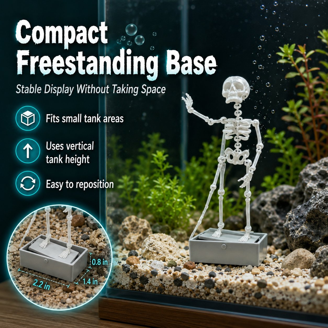 💀Air-Driven Dancing Skeleton Aquarium Ornament