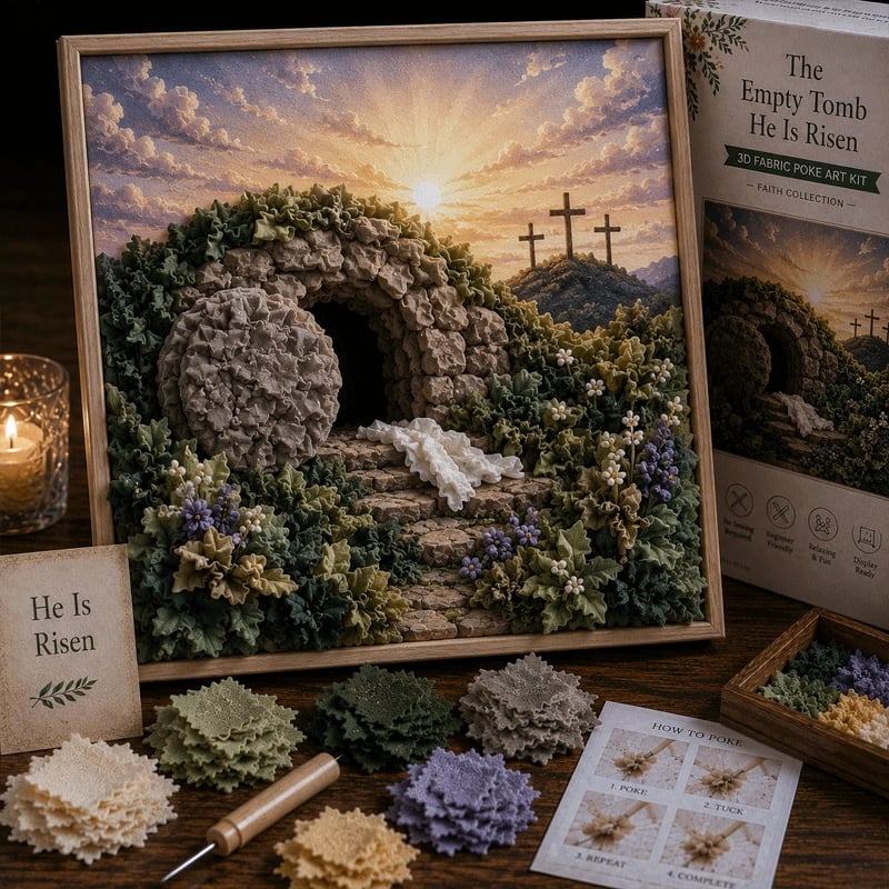3D Christian Fabric Poke Art Kit