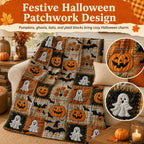 🎃Halloween Patchwork Flannel Blanket