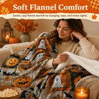 🎃Halloween Patchwork Flannel Blanket
