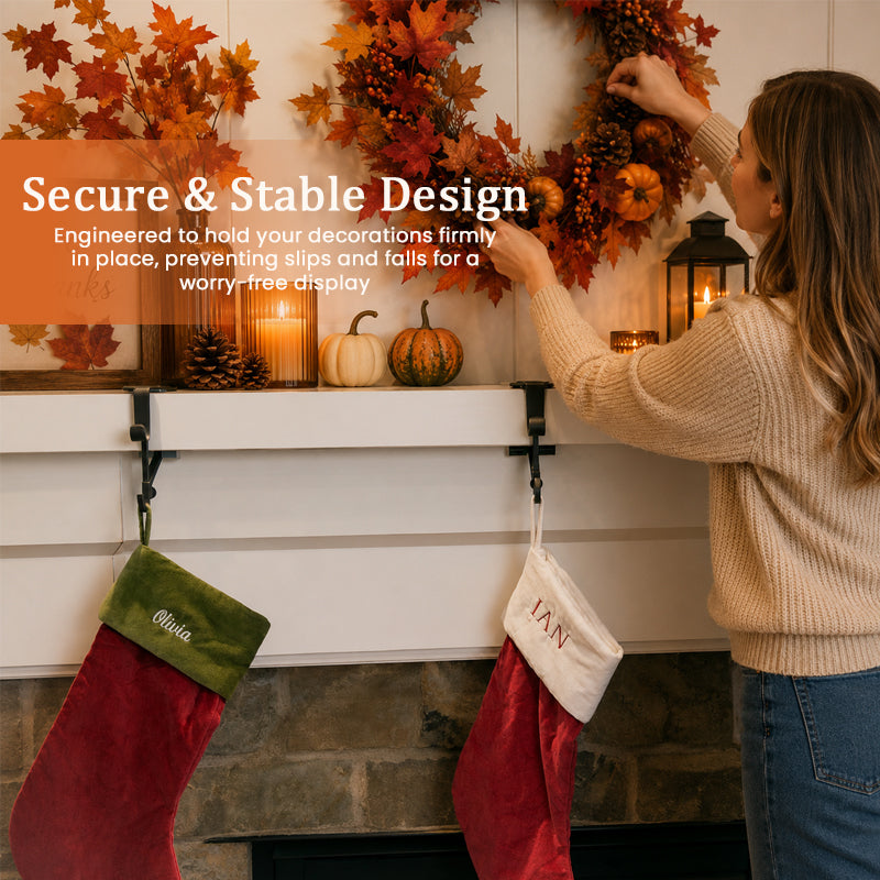 🍂 Autumn Mantel Magic Hook – Cozy Fall Fireplace Decor Holder