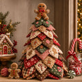 🎄🧵DIY Quilted Christmas Tree Kit – Handmade Fabric Holiday Tabletop Tree Decor