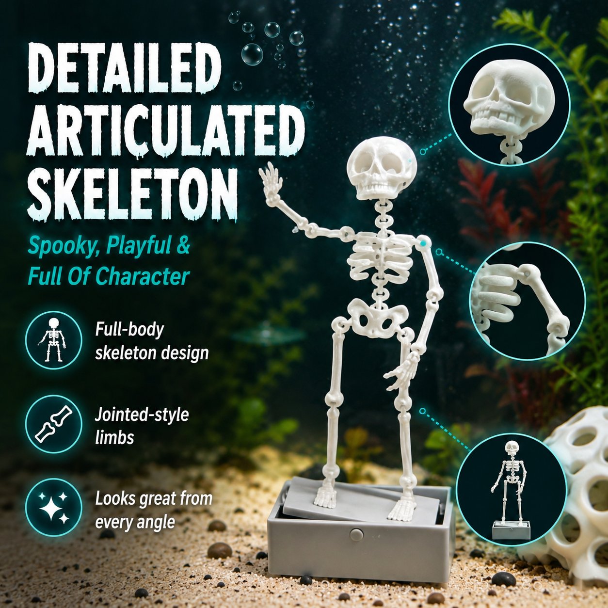 💀Air-Driven Dancing Skeleton Aquarium Ornament