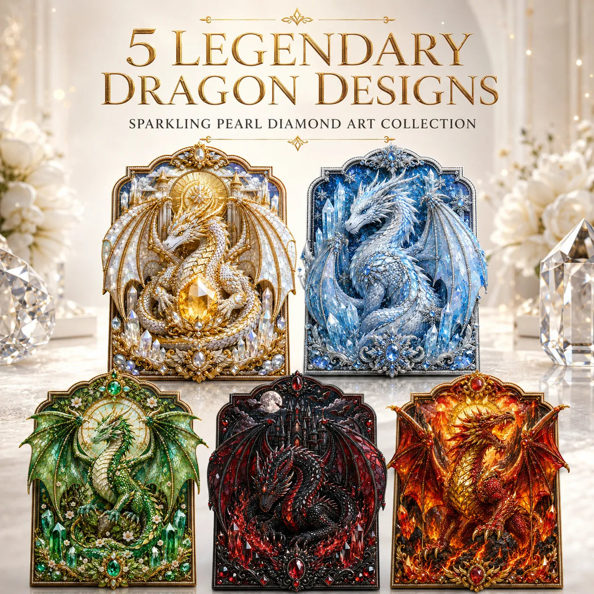 🐉 3D Layered Dragon Diamond Painting Kit