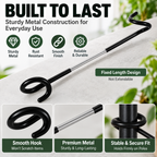 🌿🔩 No-Drill Plant Pole Hanging Hook — Fixed Metal Hook for Extra Greenery Space