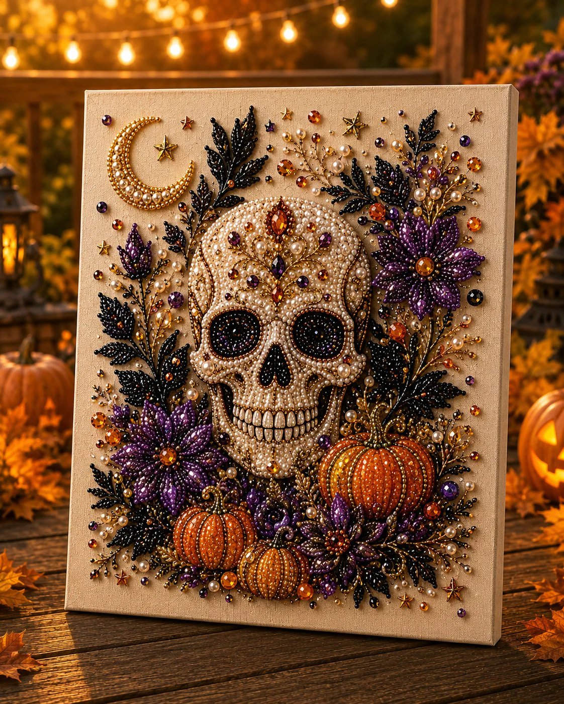 💥  👻✨ Halloween Pearl Art DIY Kit – Turn Tiny Pearls into Spooky-Cute Magic