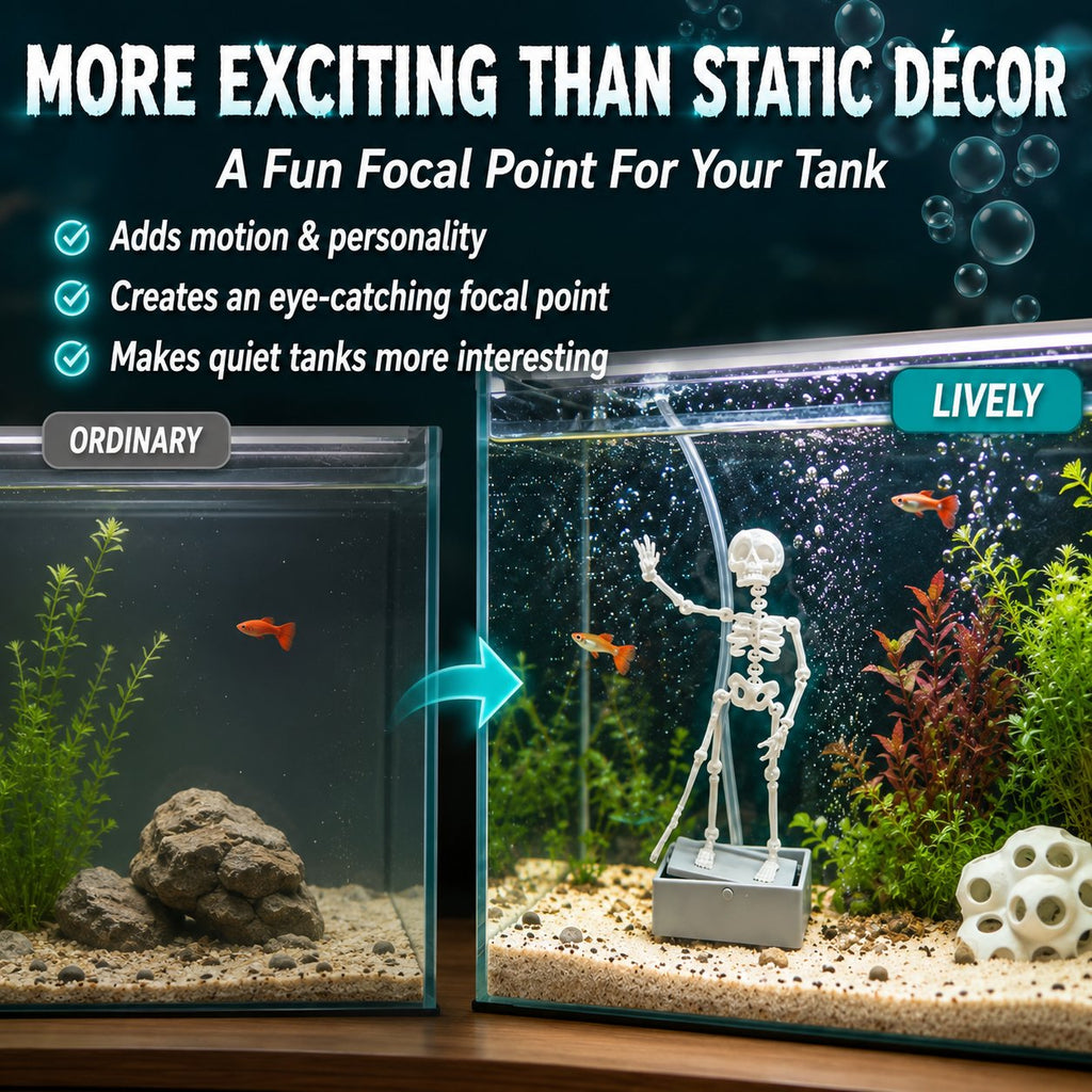 💀Air-Driven Dancing Skeleton Aquarium Ornament