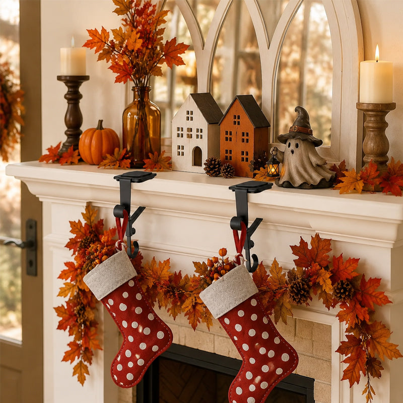 🍂 Autumn Mantel Magic Hook – Cozy Fall Fireplace Decor Holder