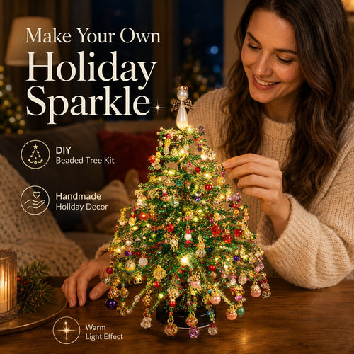DIY Beaded Christmas Tree Kit – Sparkling Holiday Decoration
