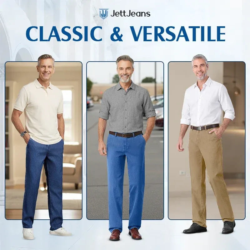 Men's Classic Straight Fit Stretch Jeans
